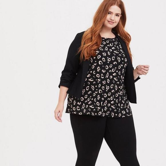 Torrid Black Leopard Sleeveless Halter Top - Picture 10 of 10